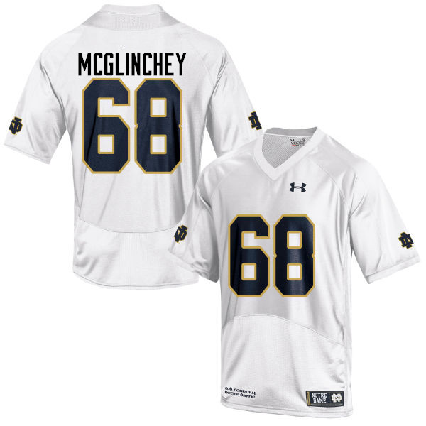 Men's NCAA Notre Dame Fighting Irish #68 Mike McGlinchey Stitched College Under Armour Authentic White Football Jersey YP10U03GI